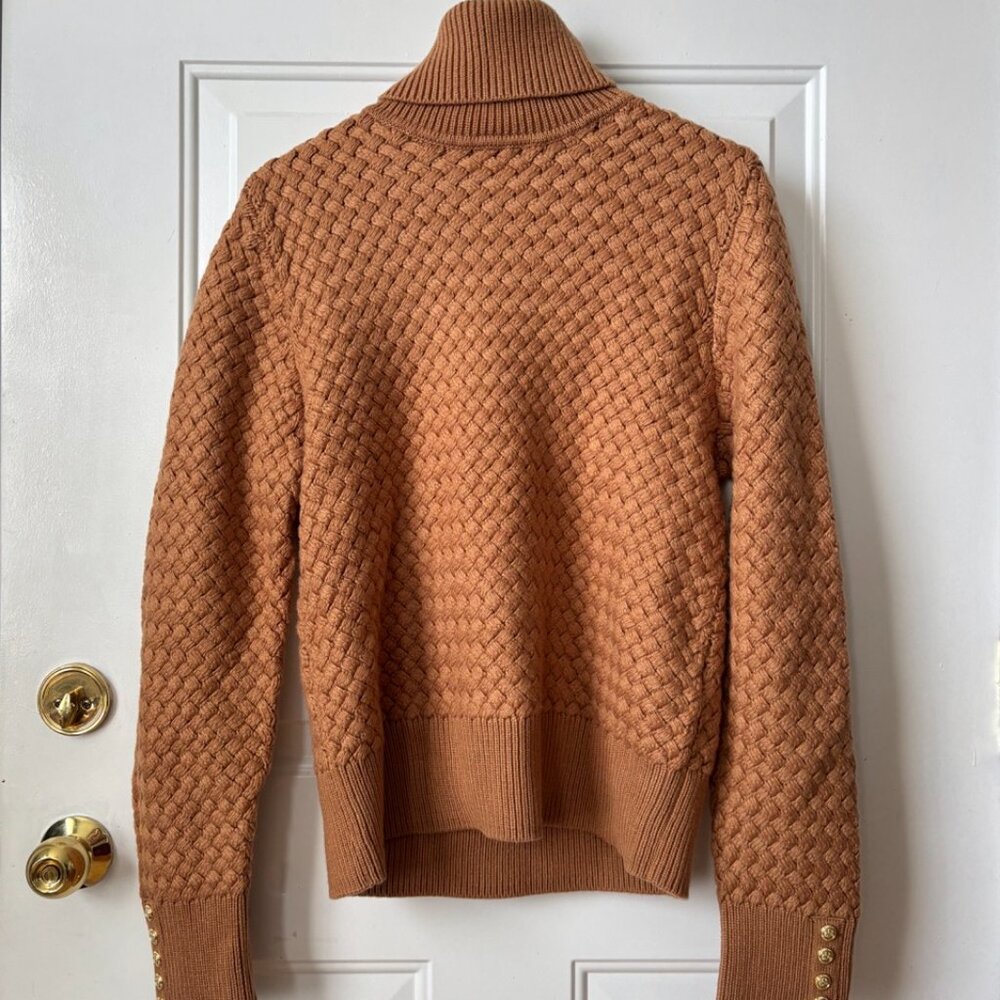 Holland Cooper Basket Weave Jumper - Carmel - Picture 5 of 8